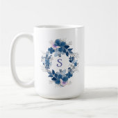 Blue Floral Butterfly Mug (Gauche)