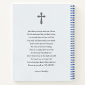 Blue Floral Celebration of Life Funeral Livre d'or (Dos)