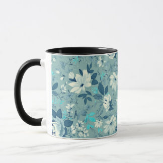 Blue Floral Ceramic Mok