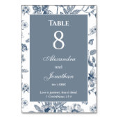 Blue Floral Chinoiserie Christian Wedding    Kaart (Voorkant)