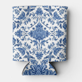 Blue Floral Chinoiserie White Watercolor Blikjeskoeler
