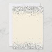 Blue floral cream silver 25th wedding anniversary kaart (Achterkant)