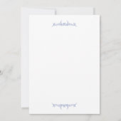 Blue Floral Crest Bridal Shower Kaart (Achterkant)