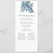 Blue Floral Delphinium Bouquet Programma (Achterkant)