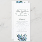 Blue Floral Delphinium Bouquet Programma (Voorkant / Achterkant)