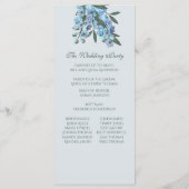 Blue Floral Delphinium-programma Programma (Achterkant)