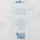 Blue Floral Delphinium-programma Programma (Voorkant / Achterkant)