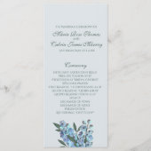 Blue Floral Delphinium-programma Programma (Voorkant)