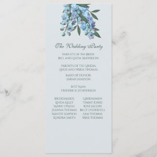 Blue Floral Delphinium-programma Programma