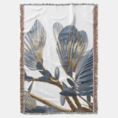 Blue Floral Design Plant Deken (Voorkant Verticaal)