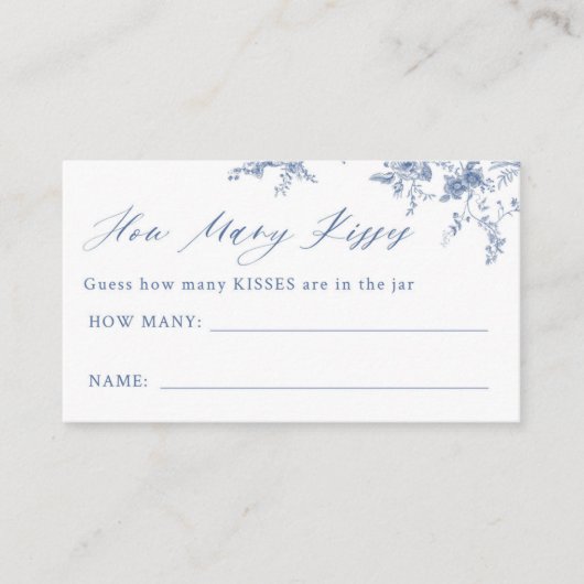 Blue Floral Devine Combien De Cartes De Jeu (Devant)