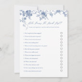 Blue Floral die de bruid kent Beste spel Kaarten (Voorkant)