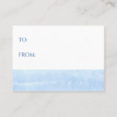 Blue Floral Display Baby shower Visitekaartje (Achterkant)