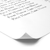 Blue Floral Elegant Wedding Seating Chart Poster (Hoek)