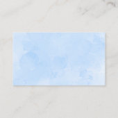 Blue Floral Elephant Baby shower Woorden van advie Informatiekaartje (Achterkant)