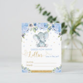 Blue Floral Elephant, denk je eens hoeveel Lollies (Staand voorkant)