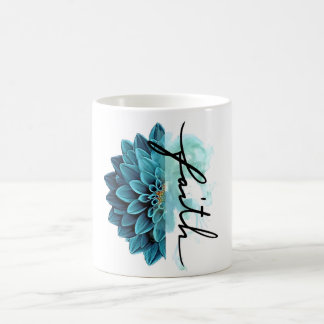 Blue Floral Faith Koffiemok