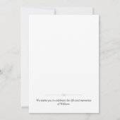 Blue Floral Funeral Invitation Celebration of Life (Dos)