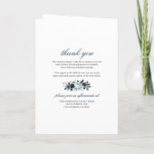 Blue Floral Funeral Ordre du service Programme de  (Dos)