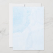 Blue Floral Garden Bruidsdouche uitnodiging (Achterkant)