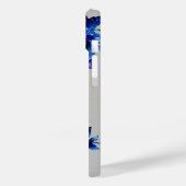 Blue Floral Gold Confetti Case-Mate iPhone Case (Achterkant / Links)