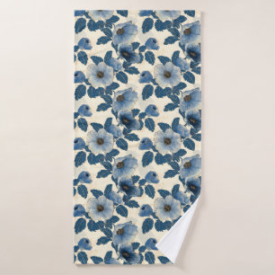 Blue Floral Gold Parties scintillant japonais Ukiy