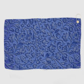 Blue Floral Golf Towel Golfhanddoek (Horizontaal)