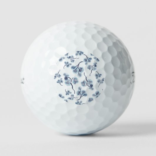Blue Floral  Golfballen (Voorkant)