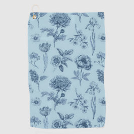 Blue Floral  Golfhanddoek