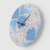 Blue Floral  Grote Klok (Hoek)