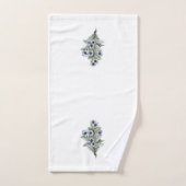 Blue Floral Guest Towel Handdoek (Handdoek)