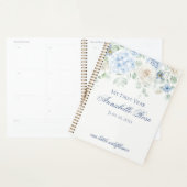 Blue Floral Hydrangea Botanical Mijn eerste jaar Planner (Display)