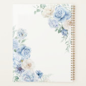 Blue Floral Hydrangea Botanical Mijn eerste jaar Planner (Achterkant)