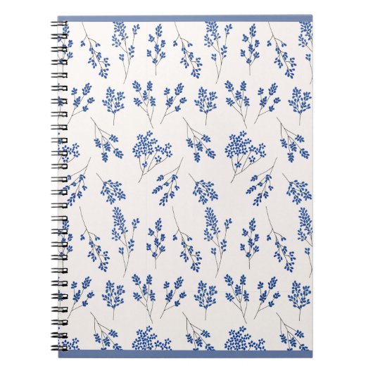 Blue Floral Journal – Elegant Botanical Notebook (Devant)