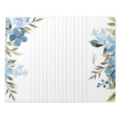 Blue Floral Lined Notes Notitieblok (Voorkant)