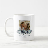 Blue Floral Meilleure Maman Jamais Photo Café Mug (Gauche)