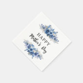 Blue Floral Moederdag Brunch Party Servet (Hoek)