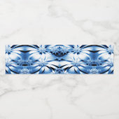 Blue Floral Noël Étiquette bouteille d'eau de Noël (Étiquettes simples)