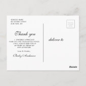 Blue Floral Nursing School afstuderen Dank u Briefkaart (Achterkant)