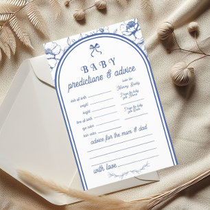 Blue Floral Ornament  Baby shower Game Flyer