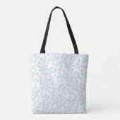 Blue Floral Pattern All-Over-Print Canvas tas (Achterkant)