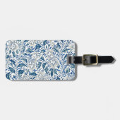 Blue Floral Pattern Antiek Asian Design Bagagelabel (Voorkant horizontaal)