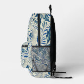 Blue Floral Pattern Antiek Asian Design Bedrukte Rugzak (Rechts)