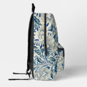 Blue Floral Pattern Antiek Asian Design Bedrukte Rugzak (Links)