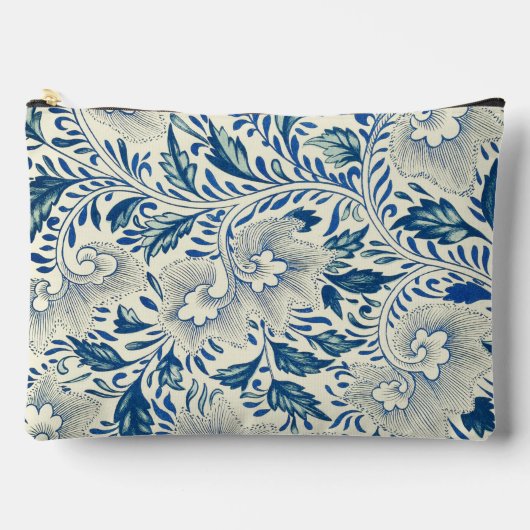 Blue Floral Pattern Antiek Asian Design Etui (Voorkant)