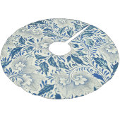 Blue Floral Pattern Antiek Asian Design Kerstboom Rok (Gekanteld)