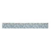 Blue Floral Pattern Antiek Asian Design Lint (Voorkant)