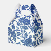 Blue Floral Pattern Bedankdoosjes (Voorkant Zijde)