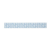Blue Floral Pattern - Invitation Belly Band Uitnodigingen Wikkel (Vlak)