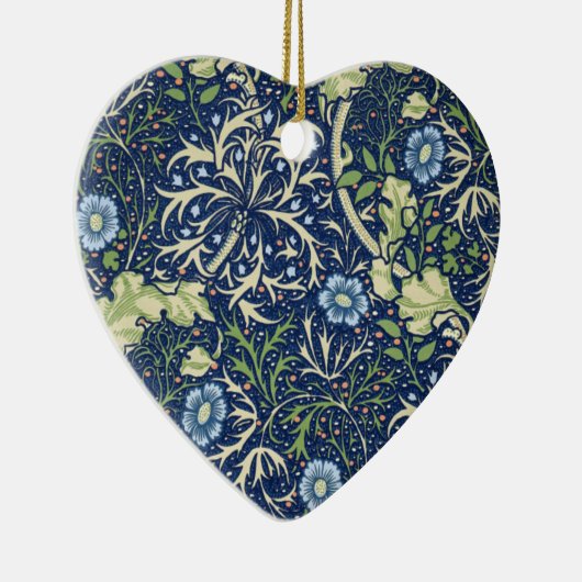 Blue Floral Pattern Keramisch Ornament (Rechts)